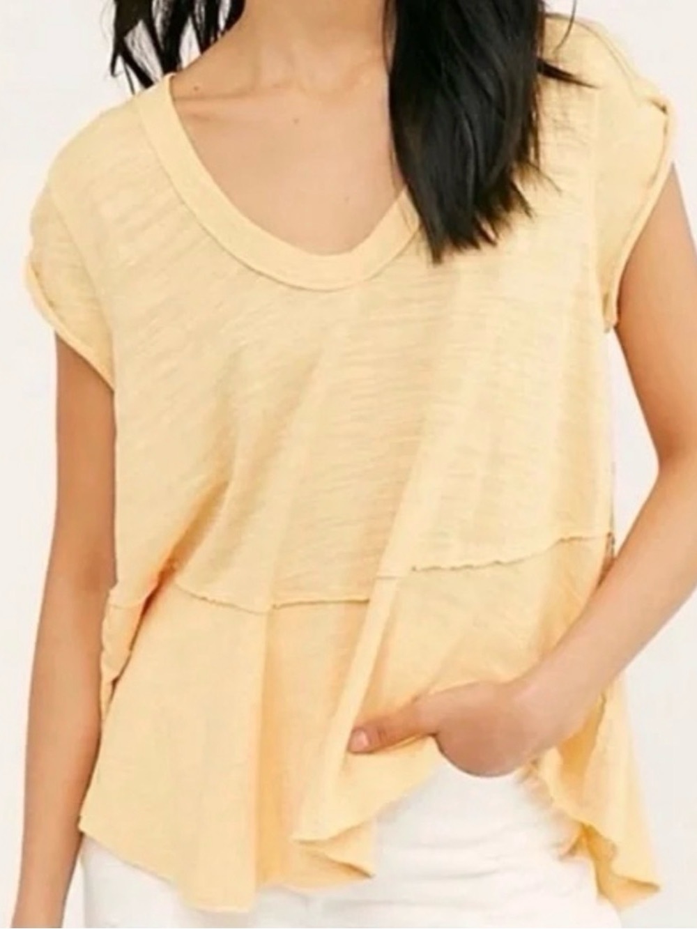 We The Free Boho Oversized V-Neck Tunic Top.